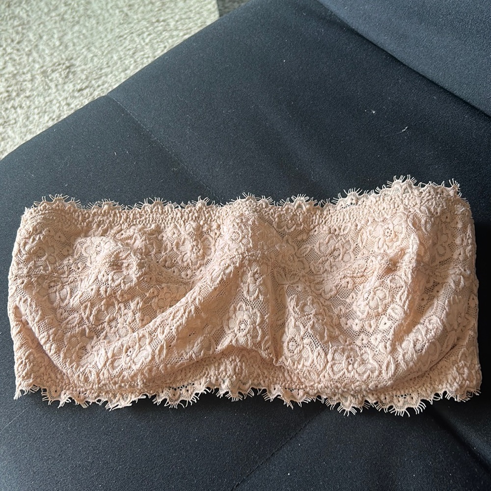 Aerie Eyelash Lace Bandeau Strapless Bra